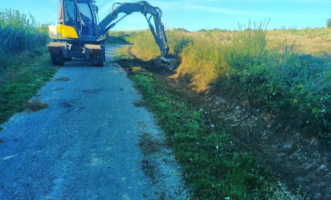 Travaux d'assainissement, Combronde, Benay fils Travaux Publics